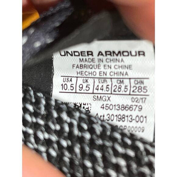 Under Armour Men Size 10.5 Threadborne Shift Gray Black Running Shoes Sneakers - Picture 7 of 7